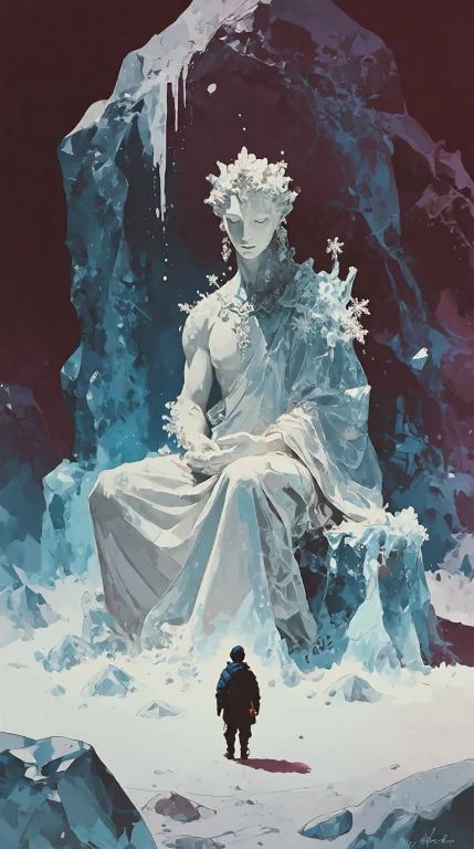 Tiny Traveler Enters A Gigantic Frozen Shrine Buried Inside...