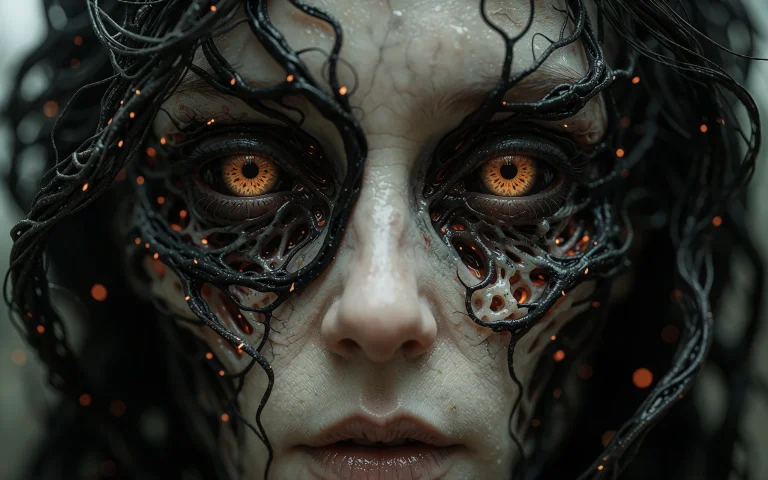 This Is A Highly Detailed, Digital Cgi Image Depicting A Hau...