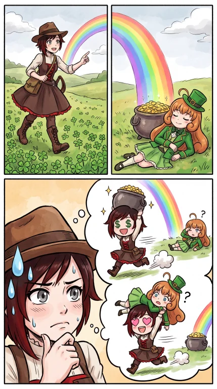 Make A Multi-panel Comic Featuring Ruby Rose And Penny Polen...