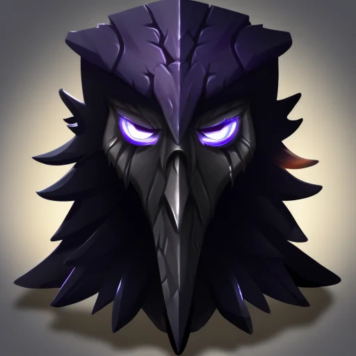 Rpgicondiff4 Raven Mask , Black Feathers
