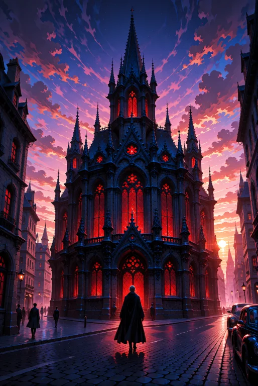 A Lone Figure Of A Fictional Adult Wearing A Long Dark Cloak...