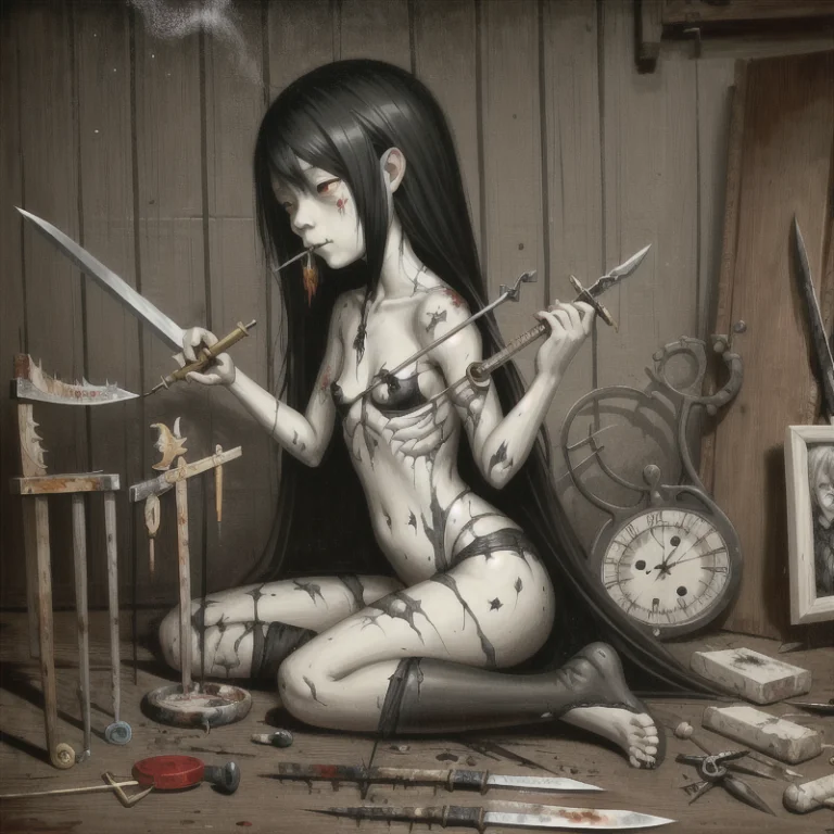 By Gris Grimly, By Jenny Saville, Oil Painting, 18 Years Old...