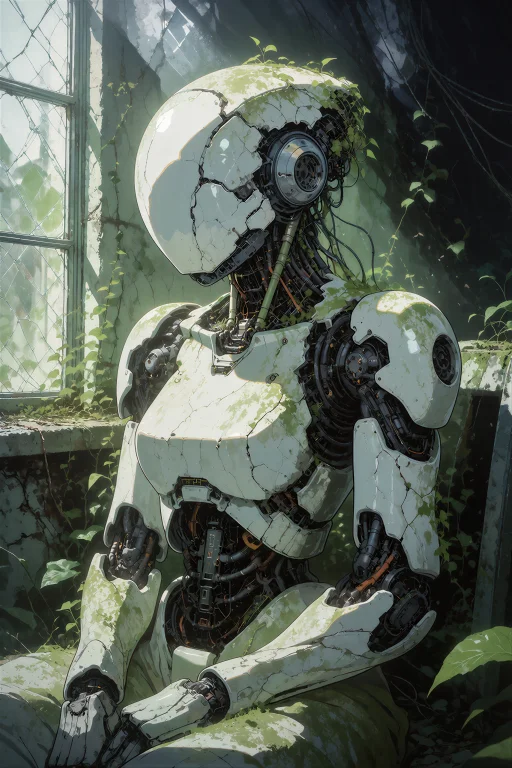 An Anime Style Illustration Of A Female Forgotten Android Wi...