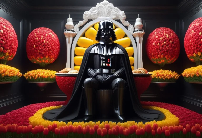Jaynl-tm, Darth Vader Sitting On An Ornate Toilet, Eating A...
