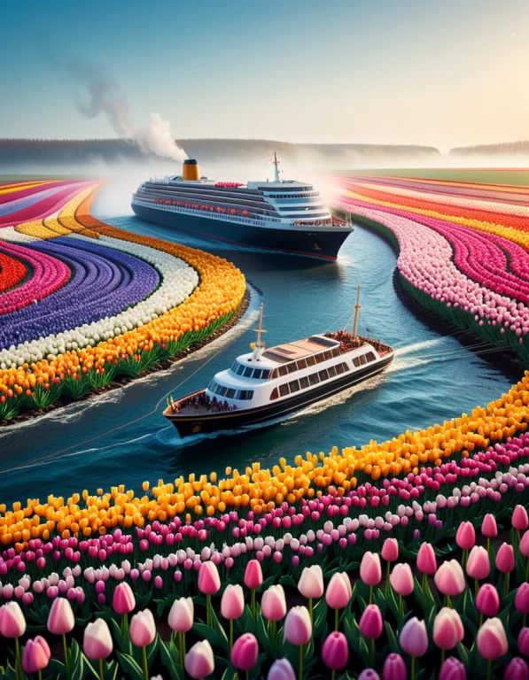 Tulipmania, An Enormous Ocean Liner Completely Formed From M...
