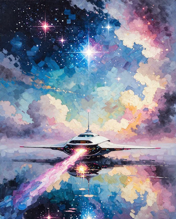 Arsmjstyle, Impressionism, Cloud, Colorful, Starry, Stars, O...