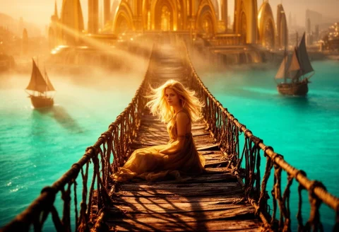 A Stunning Cinematic Photograph Captured During Golden Hour... — FLUX AI Prompt: A stunning cinematic photograph captured during golden hour showing a young woma...