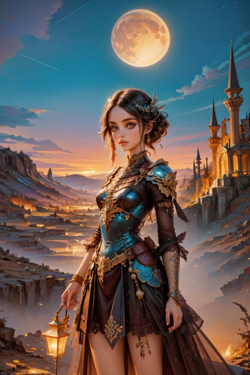 1girl, Lorastylemix1 Stylemix, Digital Art, Landscape Of A U...