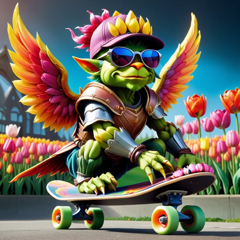 Jaynl-tm, Made Of Tulips, Goblin Paladin, Wearing Sunglasses...