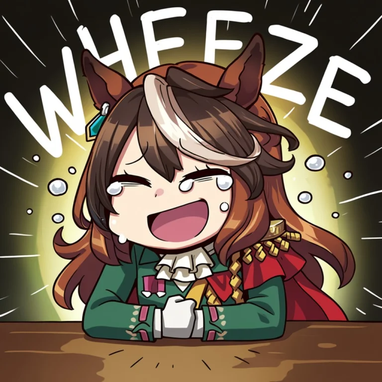 Chibi1.5, Symboli Rudolf Umamusume, Wh33z3, Text Says Wheeze...