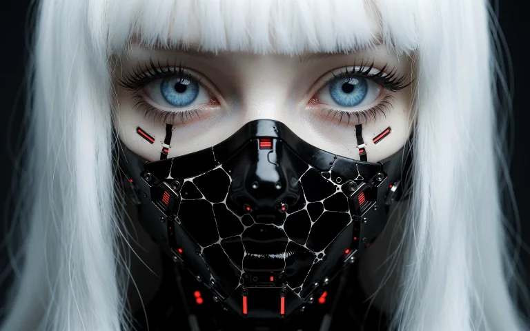 This Is A Depicting A Close-up Of A Female Characters Face W...