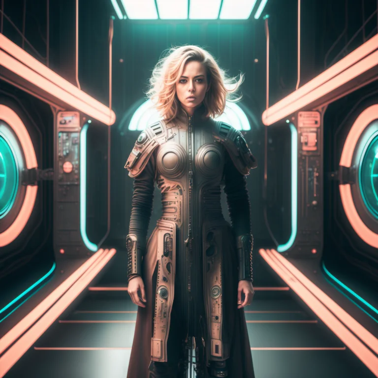 Photo Of Seventhheaven1 Bionic Angel Standing In Sci Fi Engi...
