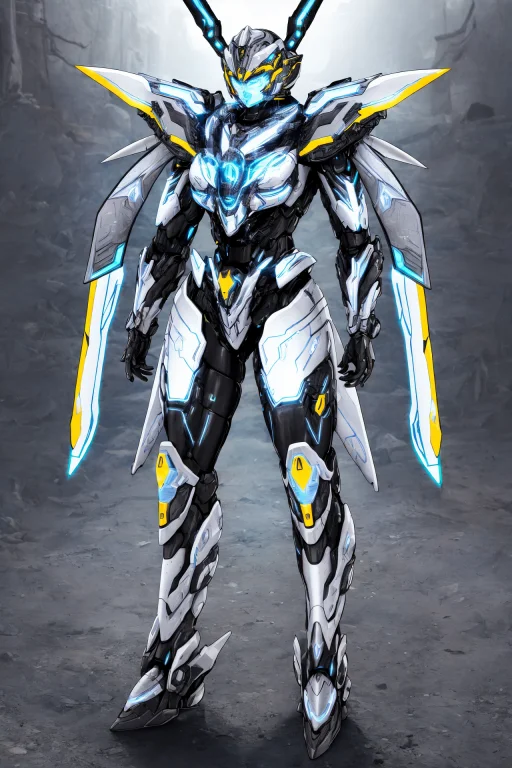 Powerful Warrior Wearing Nano-tech Armor, Futuristic, Shiny,...
