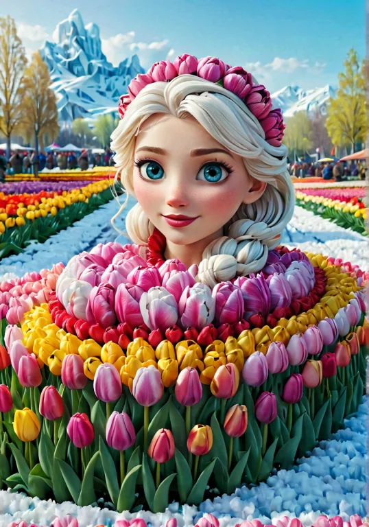 Frozen Jaynl-tm, Made Of Tulips, A Majestic Made Of Tulip, 8...