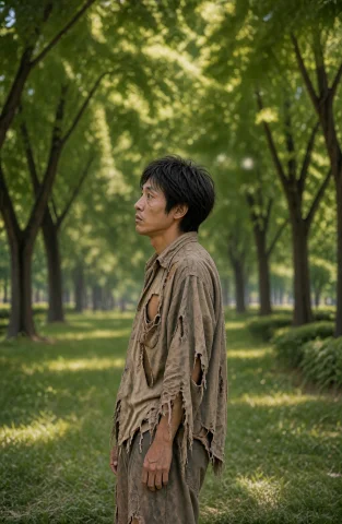 Tianchaonan, Male Focus, Solo, Outdoors, Realistic, Black Ha... — Stable Diffusion AI Prompt: tianchaonan, male focus, solo, outdoors, realistic, black hair, tree, nature, to...