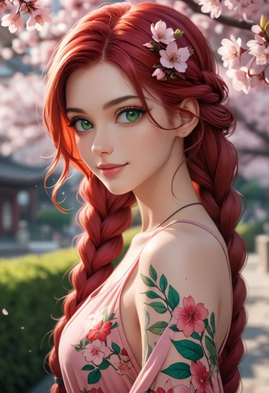 1girl, Cute Girl, In Her Early Twenties, Green Eyes, Detaile...