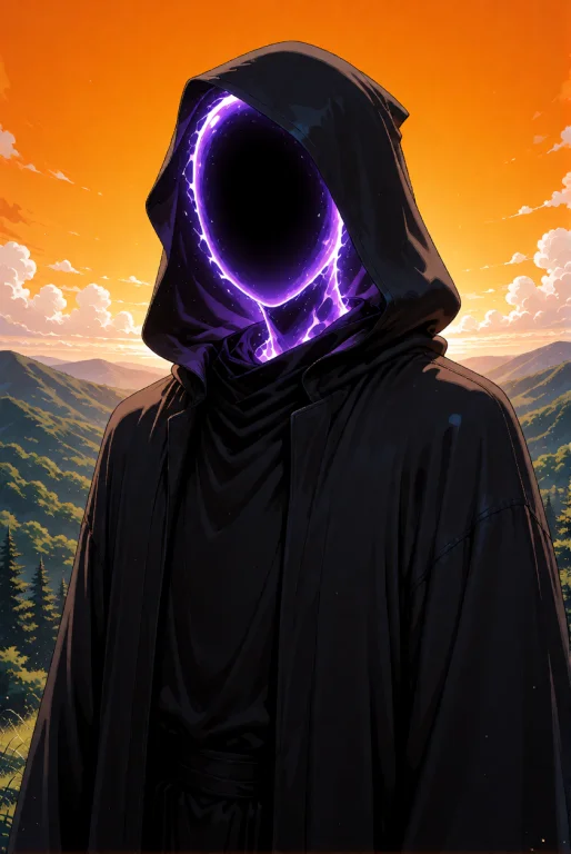 A Faceless Supernatural Entity, A Void-being With A Featurel...