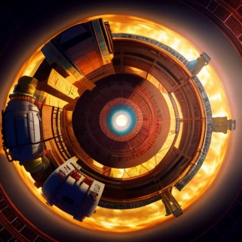 A Donut Space Station Structure, Cinematic Light — Stable Diffusion AI Prompt: a donut space station structure, cinematic light