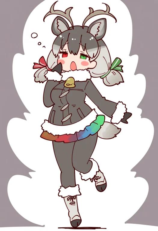 Coroha, Reindeer Kemono Friends, Kemono Friends, 1girl, Deer...