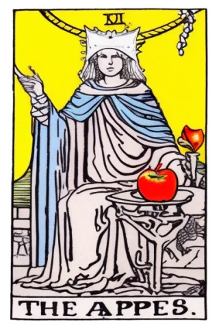 Tarot Card, The Cursed Apple — Stable Diffusion AI Prompt: tarot card, the cursed apple