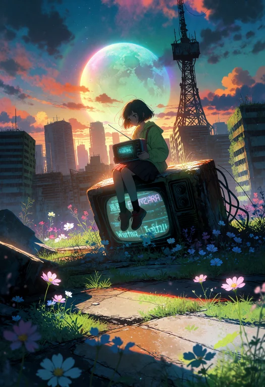 Kani2rer, Modenijianime , In A Ruined City Where Cracked Str...