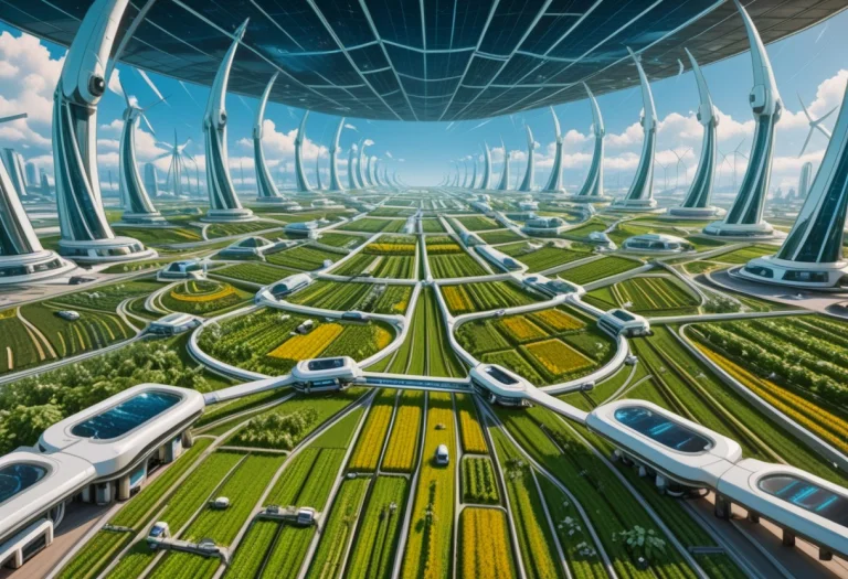 A Sprawling Floating Arcology In The Middle Of A Tranquil Va...