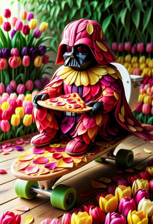 Close-up Of A Distinct Recognizable Darth Vadermade Of Tulip...