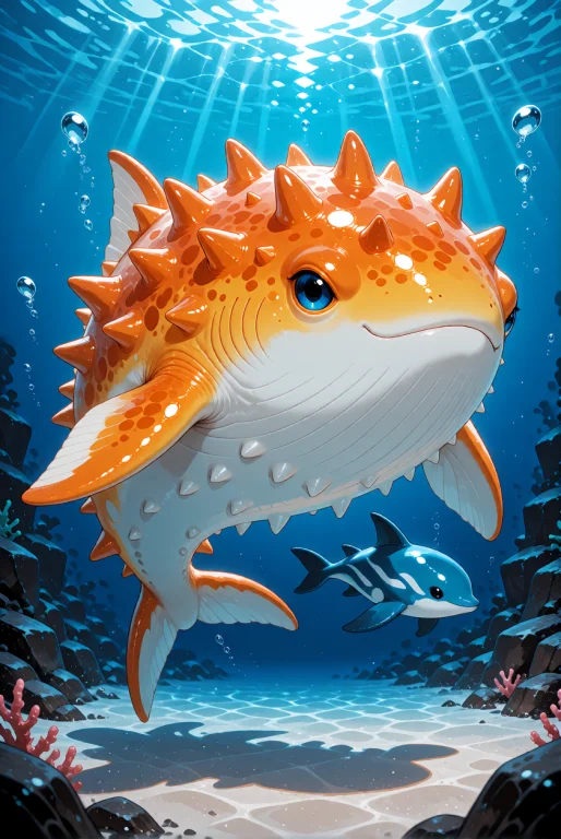 A Colossal Fantasy Sea Creature Resembling A Hybrid Of A Wha...