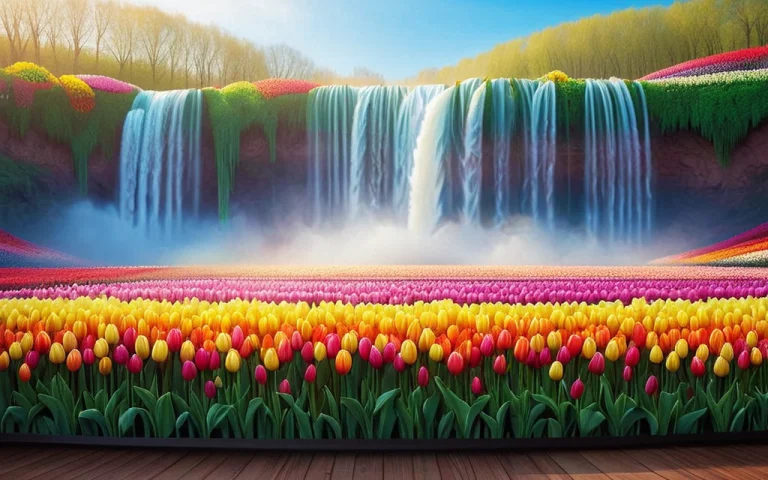 Jaynl-tm, Loratulipmania1 Colorful, Luminous, Waterfall Made...