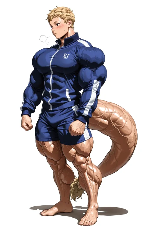 Atheltic Muscular Portrait Of 20yo Mature Man. Simple Backgr...