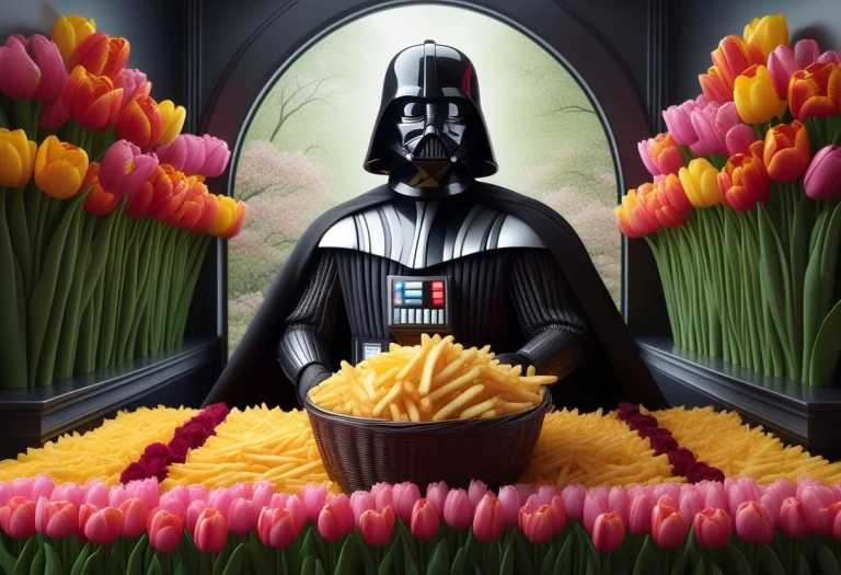Jaynl-tm, Low Angle Shot Of Darth Vader On A Toilet, Eating...