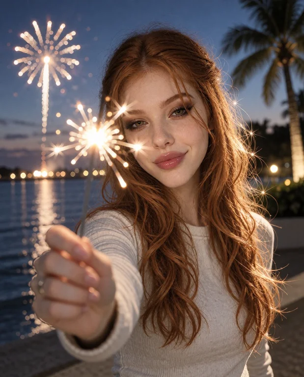 Lanax, Gently Wavy Copper-auburn Hair. An Ultra-realistic Ph...