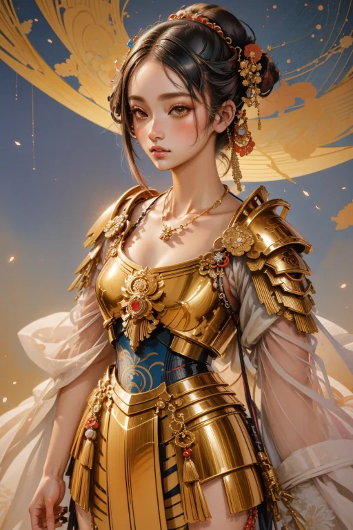 1girl, Lorastylemix1 Stylemix, Ukiyo-e Art By Kawanabe Kysai...
