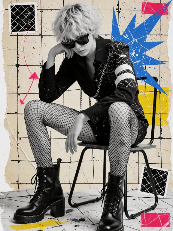 A Striking Editorial Portrait, A Lone Figure In An Editorial...