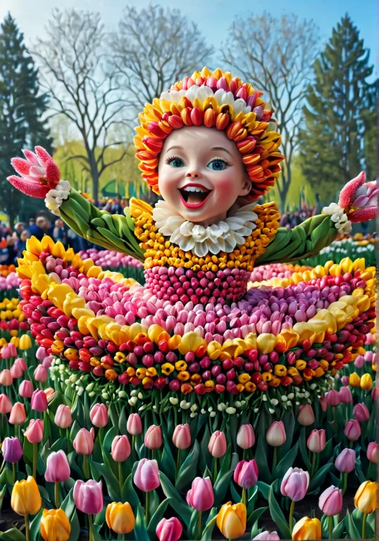 Dance Photo Of Jaynl-tm, Made Of Tulips, A Majestic Made Of...