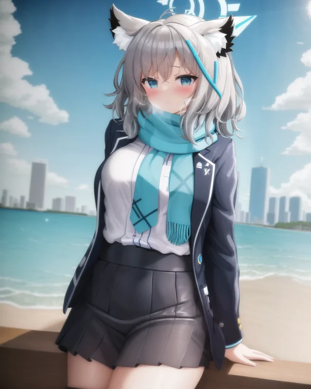 Masterpiece,best Quality,highres,8k,ba-shiroko,clouds,sunbea...