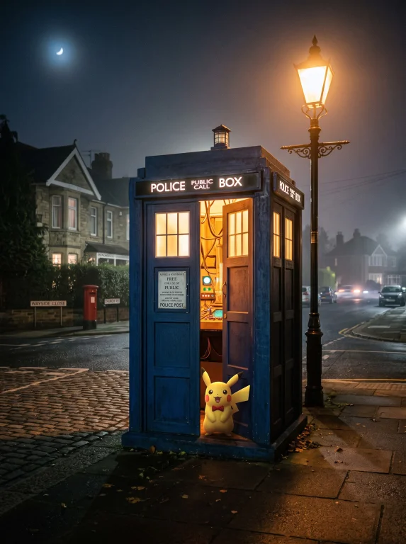An Image Of The Doctor Who Tardis As A Blue British Police B...