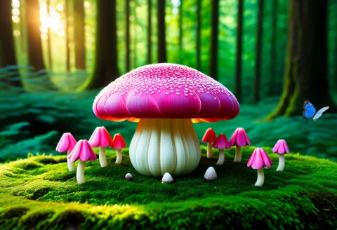 A Magical Enchanted Forest Clearing Scene, Entirely Composed... — SDXL AI Prompt: a magical enchanted forest clearing scene, entirely composed of tulip flowers, t...
