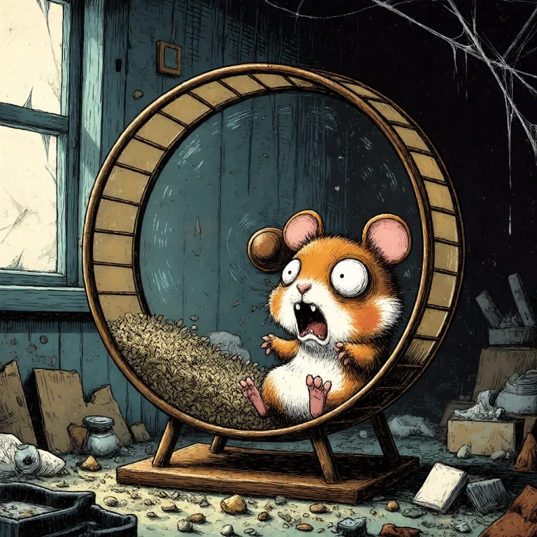 Toondaal A Hamster In A Hamster Wheel. The Hamster Is Runnin...