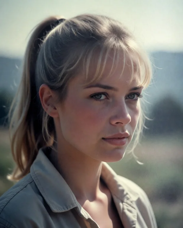 Faded80s, A Closeup Of Busty Woman Guin Korova, Natural Ligh...
