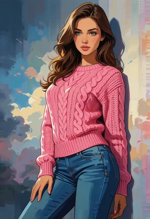 Semi-realistic Illustration With Cel-shaded Elements, Featur...