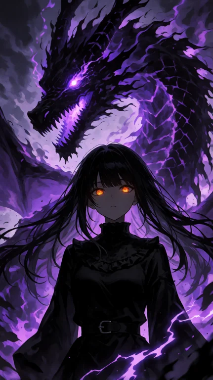 A Young Woman With Long, Flowing Black Hair Stands In The Fo...