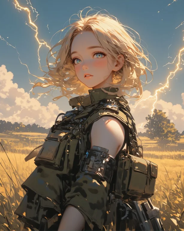 Anime Artwork Yoshihiro Togashi ,portrait Of Blonde Woman Me...