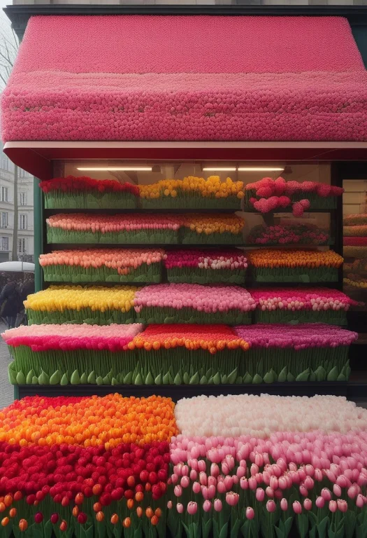 A Flower Shop, That Sells Only Roses, In A World Made Of Tul...