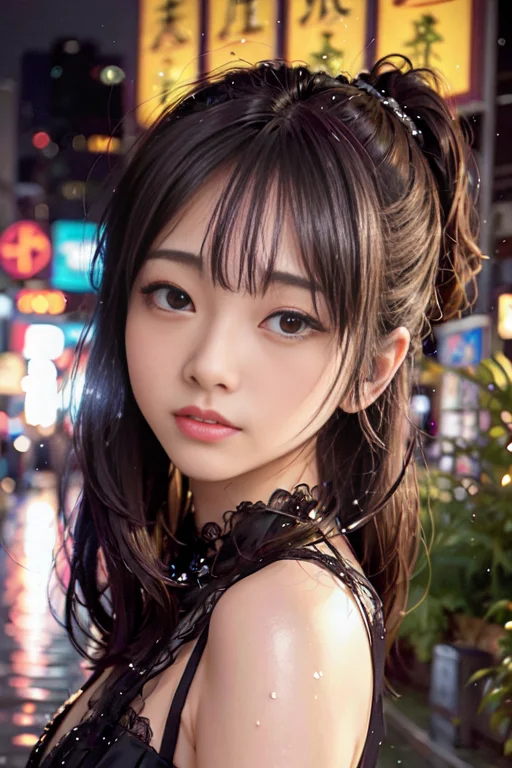 Ultra Detailed Of A Beautiful Woman Face, Night Time Setting...