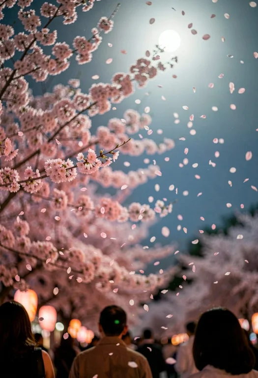 A Cherry Blossom Festival Drifting With Petals, Photograph,...