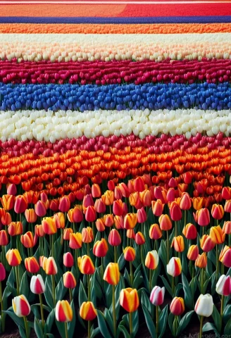 Masterpiece, Amazing Quality, Best Quality, A Bed Of Tulips... — SDXL AI Prompt: masterpiece, amazing quality, best quality, a bed of tulips forming the flag of...