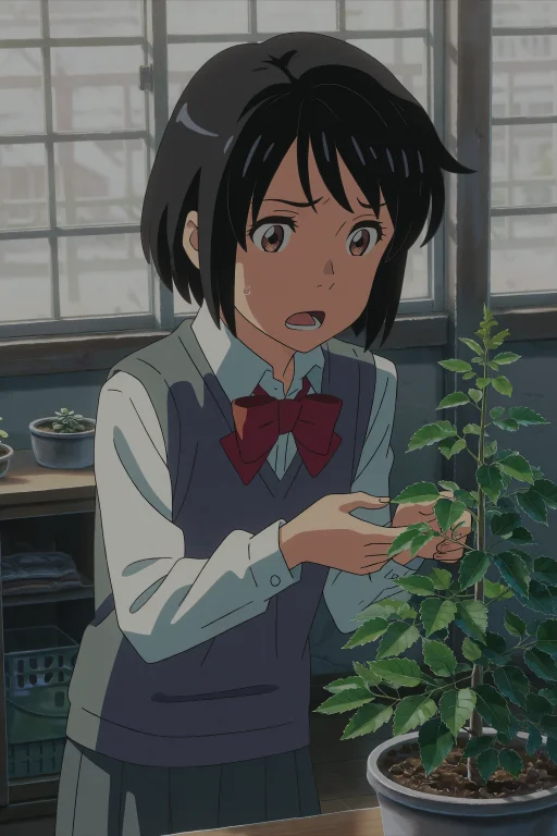 Shinkai Makoto Style, Your Name Style, 1girl, Miyamizu Mitsu...