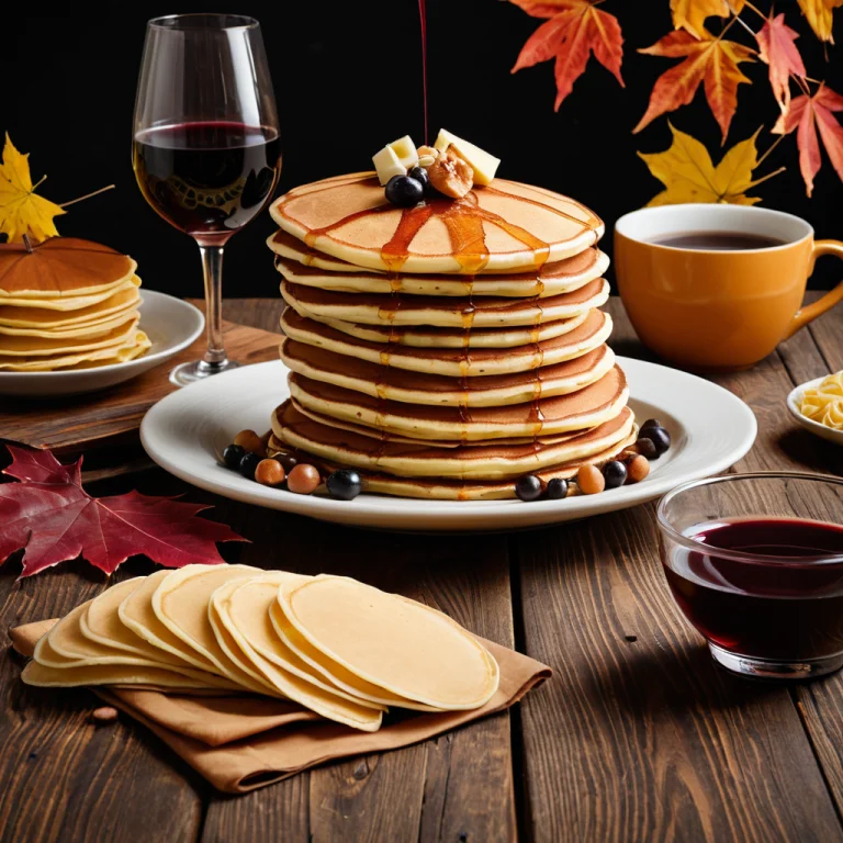 Foodautumnleaves, Product Photography Of A Stack Of Pancakes...