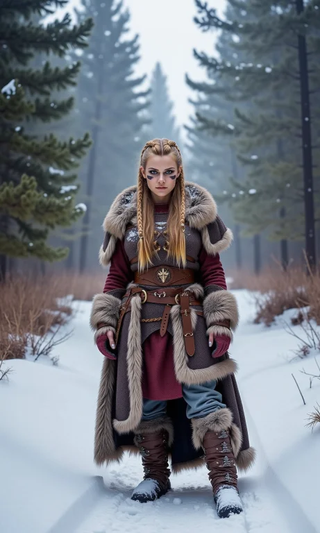 Feralgrace, A Full-body Portrait Of A Female Model In A Snow...
